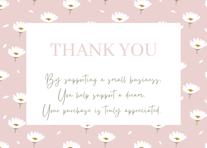 Daisy Thank You Card – orchardpackagingsupplies.com.au